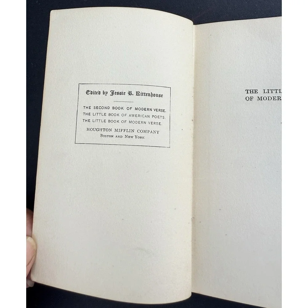 The Little Book of Modern Verse Edited by Jessie B. Rittenhouse‎ 1913 Hardcover